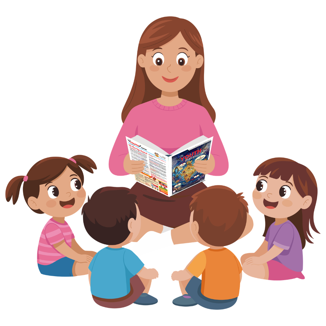 Parent and child bonding over The Youth Express educational newspaper